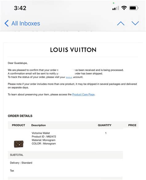 lv order status|louis vuitton order tracking.